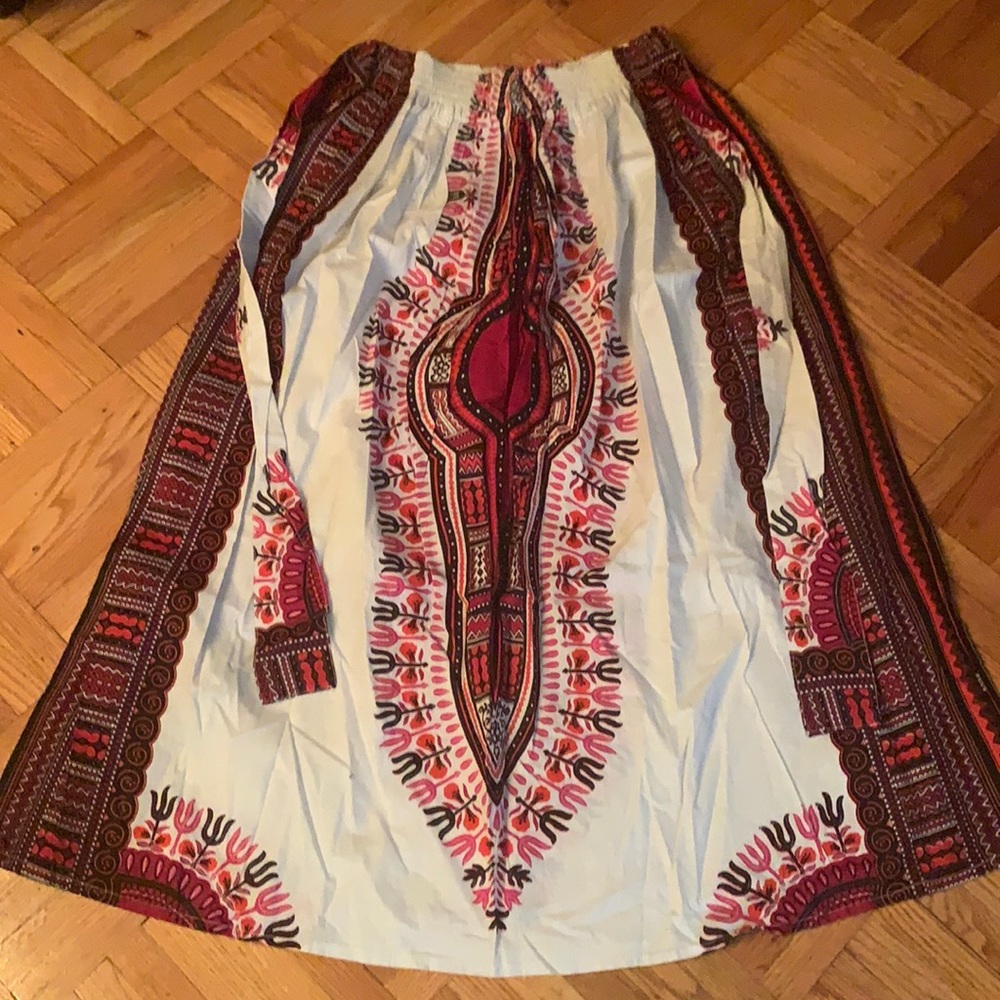 Skirt- Ankle length, elastic waist